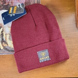 Ariat Maroon Knit Beanie